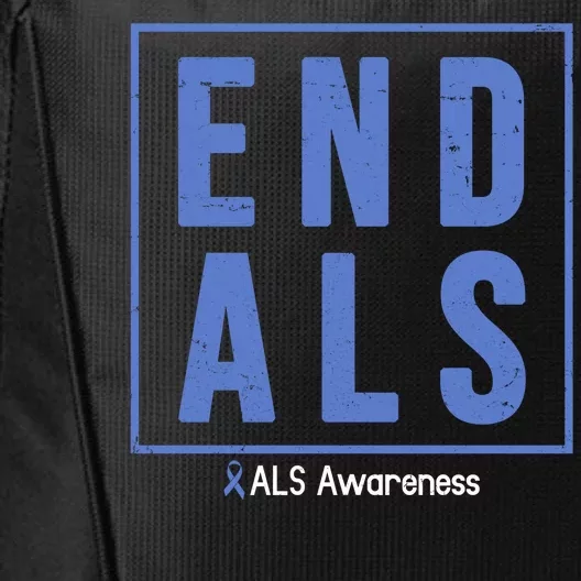 End Als Awareness Ribbon City Backpack