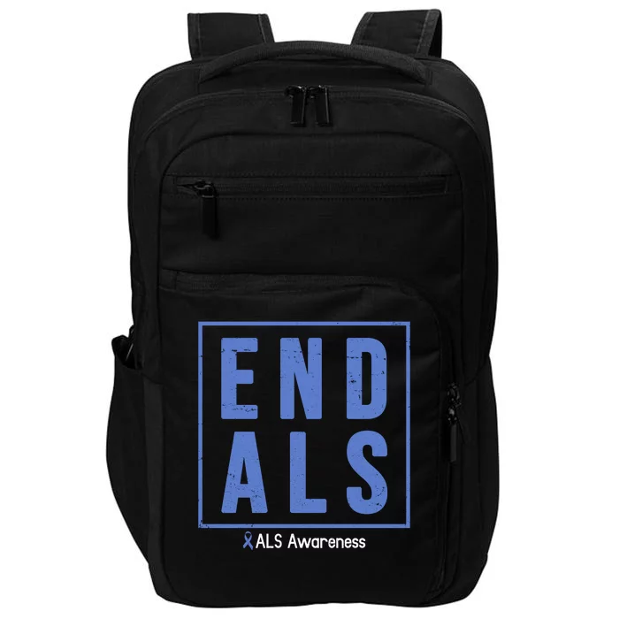 End Als Awareness Ribbon Impact Tech Backpack