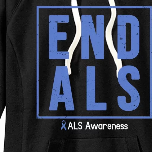 End Als Awareness Ribbon Women's Fleece Hoodie