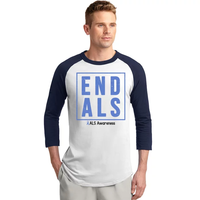 End Als Awareness Ribbon Baseball Sleeve Shirt