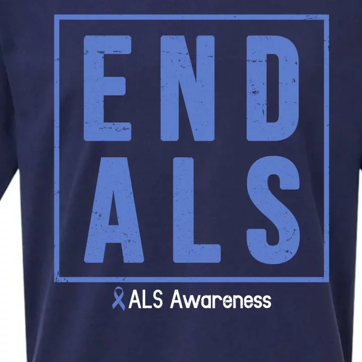 End Als Awareness Ribbon Sueded Cloud Jersey T-Shirt