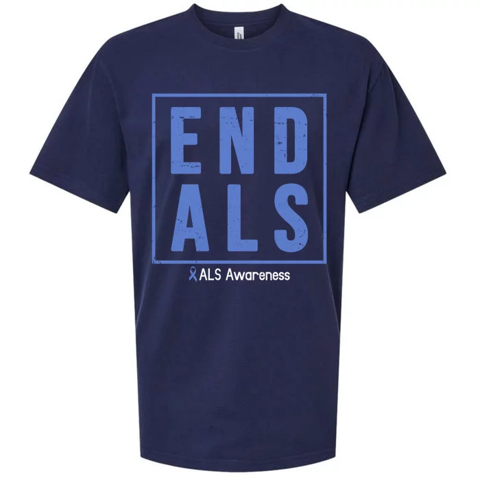 End Als Awareness Ribbon Sueded Cloud Jersey T-Shirt