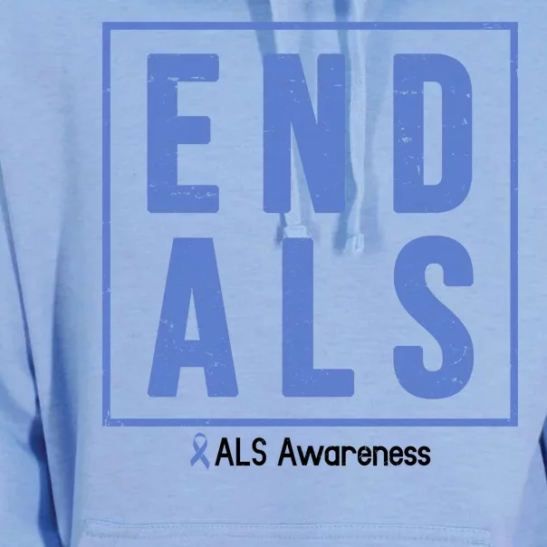 End Als Awareness Ribbon Unisex Surf Hoodie