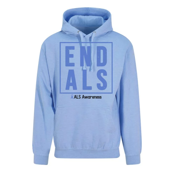 End Als Awareness Ribbon Unisex Surf Hoodie