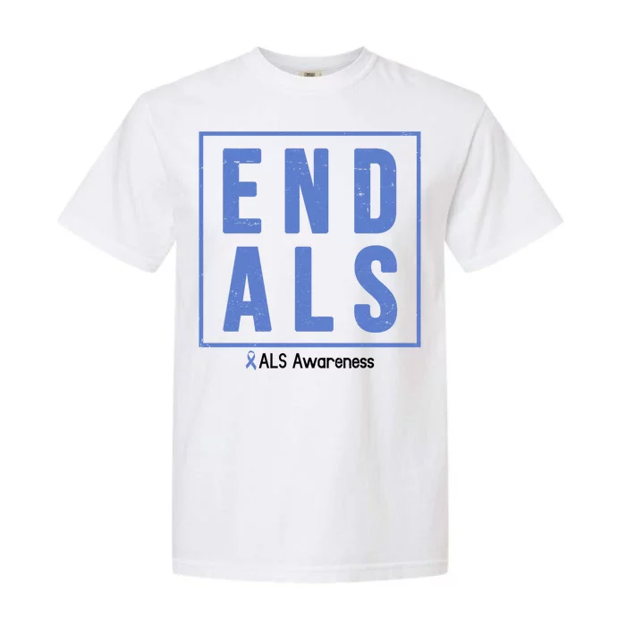 End Als Awareness Ribbon Garment-Dyed Heavyweight T-Shirt