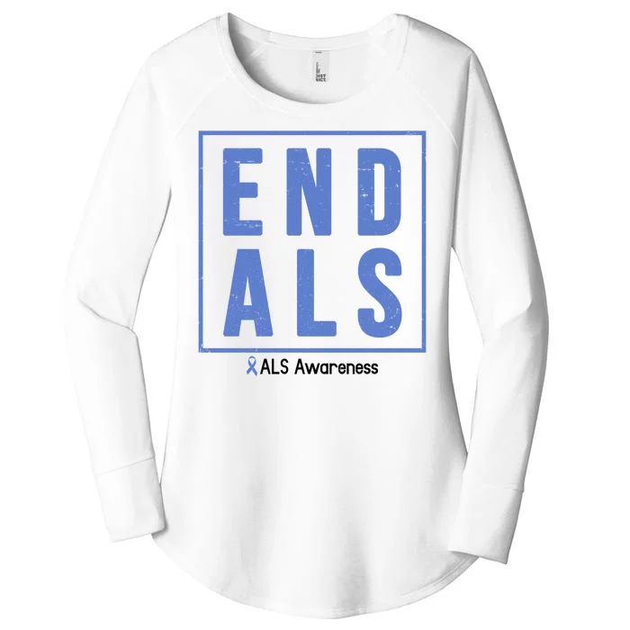 End Als Awareness Ribbon Women's Perfect Tri Tunic Long Sleeve Shirt