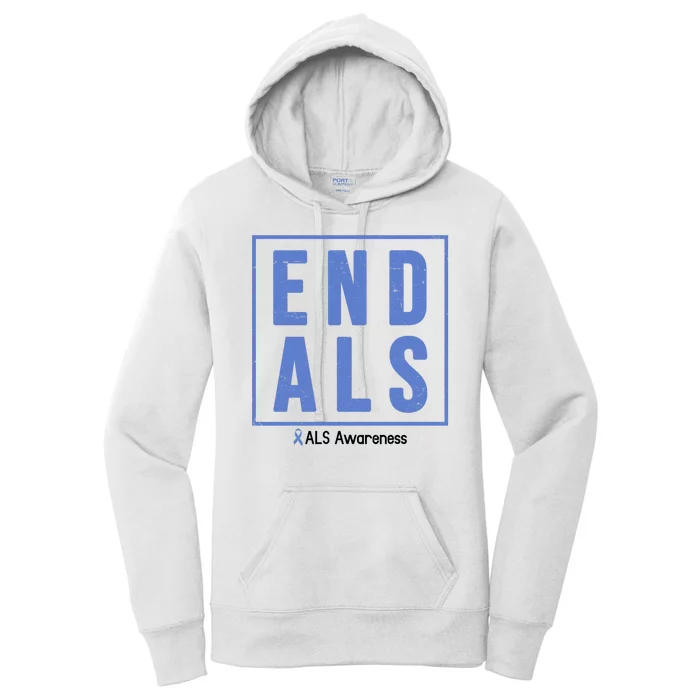 End Als Awareness Ribbon Women's Pullover Hoodie