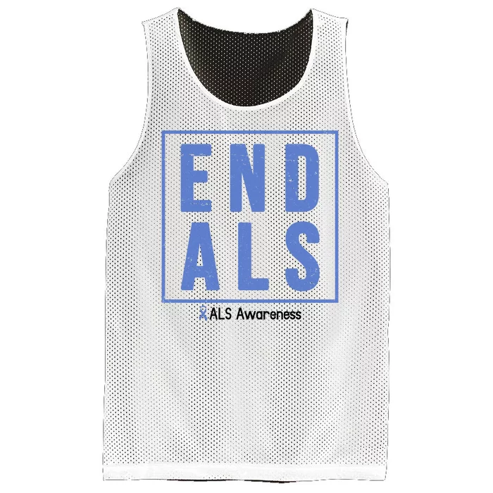 End Als Awareness Ribbon Mesh Reversible Basketball Jersey Tank