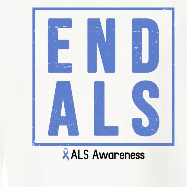 End Als Awareness Ribbon Cropped Pullover Crew