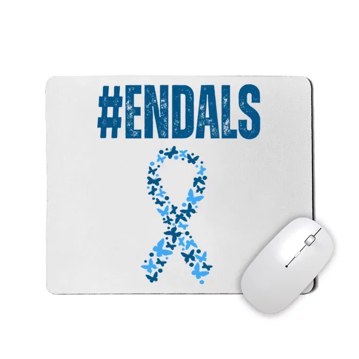 End Als Awareness Support Butterfly Ribbon Mousepad