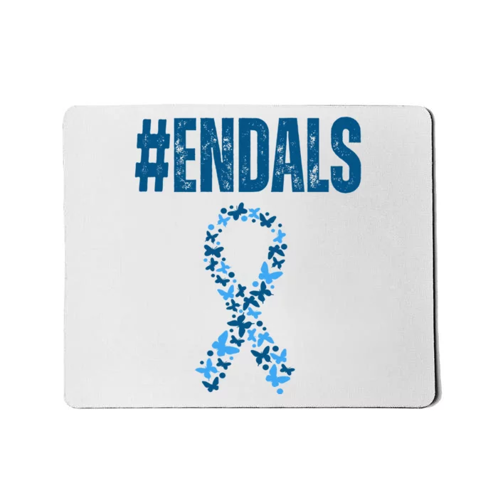 End Als Awareness Support Butterfly Ribbon Mousepad