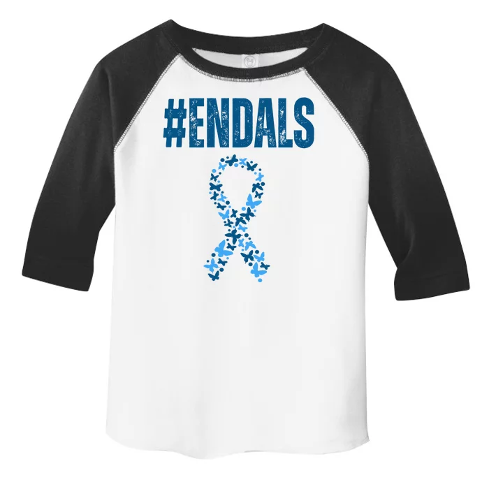 End Als Awareness Support Butterfly Ribbon Toddler Fine Jersey T-Shirt