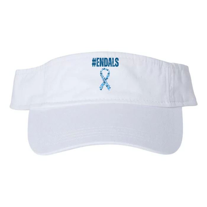 End Als Awareness Support Butterfly Ribbon Valucap Bio-Washed Visor