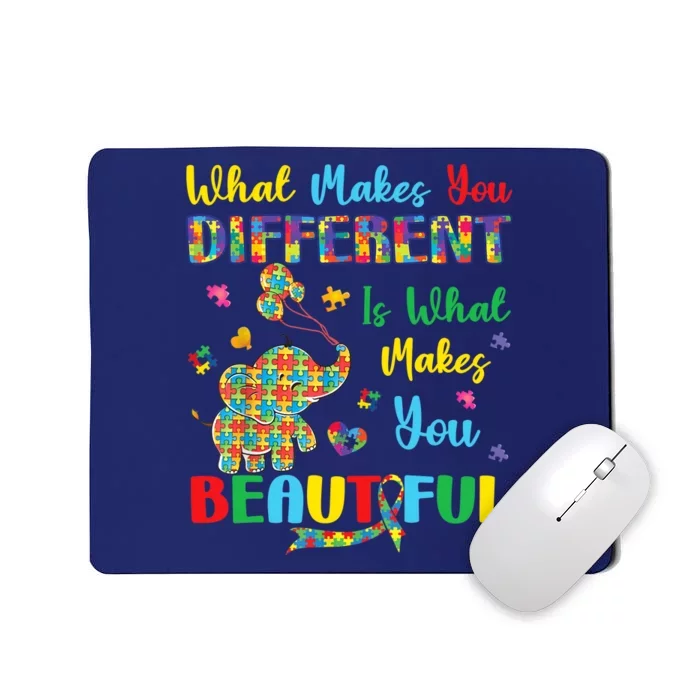 Elephant Autism Awareness Autistic For Mom Dads Wo Mousepad