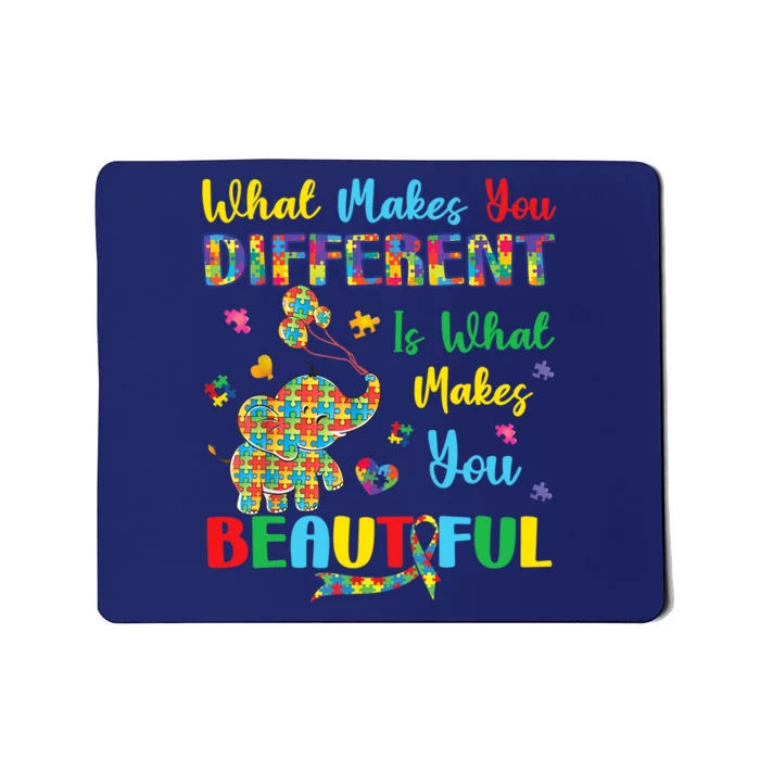 Elephant Autism Awareness Autistic For Mom Dads Wo Mousepad