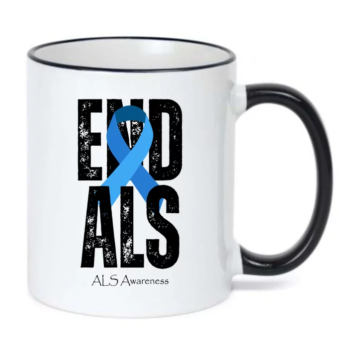 End Als Awareness Month Ribbon Black Color Changing Mug