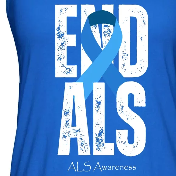 End Als Awareness Month Ribbon Ladies Essential Flowy Tank