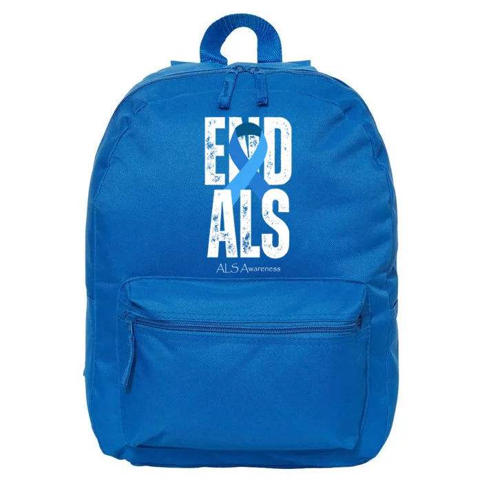 End Als Awareness Month Ribbon 16 in Basic Backpack