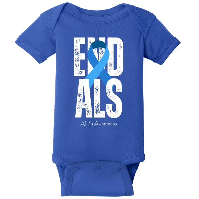 End Als Awareness Month Ribbon Baby Bodysuit