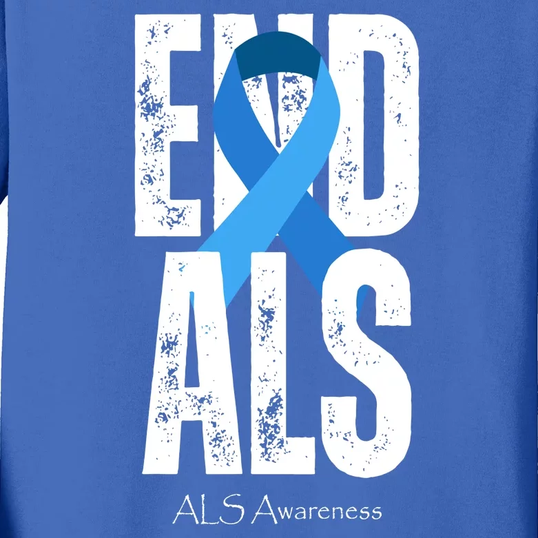 End Als Awareness Month Ribbon Kids Long Sleeve Shirt