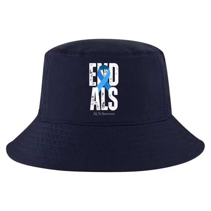 End Als Awareness Month Ribbon Cool Comfort Performance Bucket Hat