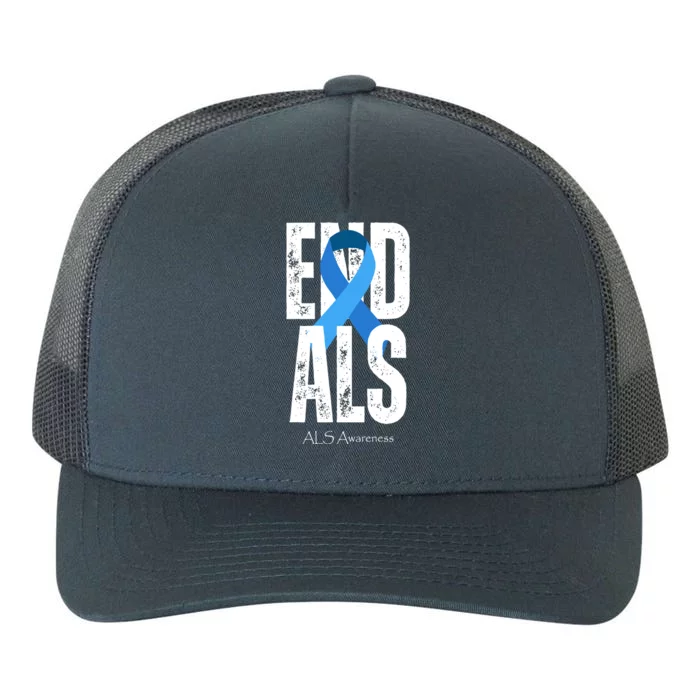 End Als Awareness Month Ribbon Yupoong Adult 5-Panel Trucker Hat