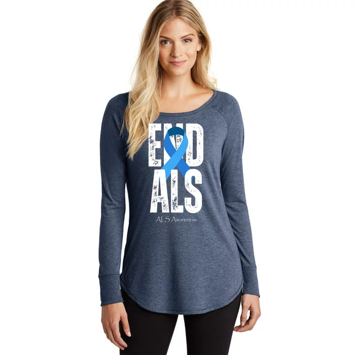 End Als Awareness Month Ribbon Women's Perfect Tri Tunic Long Sleeve Shirt