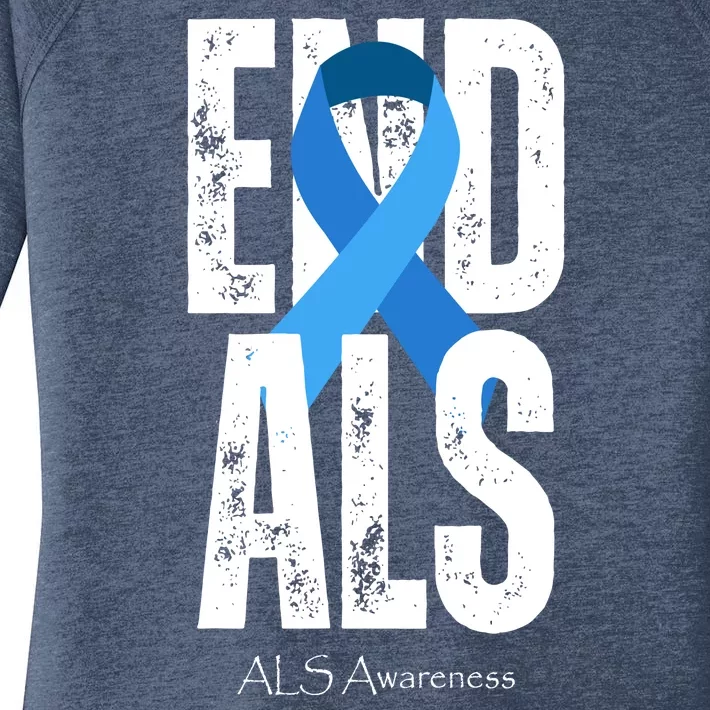 End Als Awareness Month Ribbon Women's Perfect Tri Tunic Long Sleeve Shirt