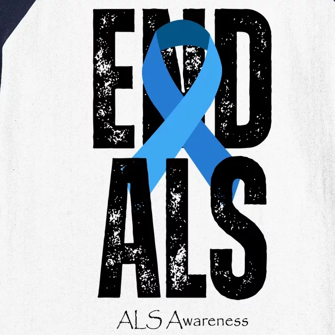 End Als Awareness Month Ribbon Baseball Sleeve Shirt