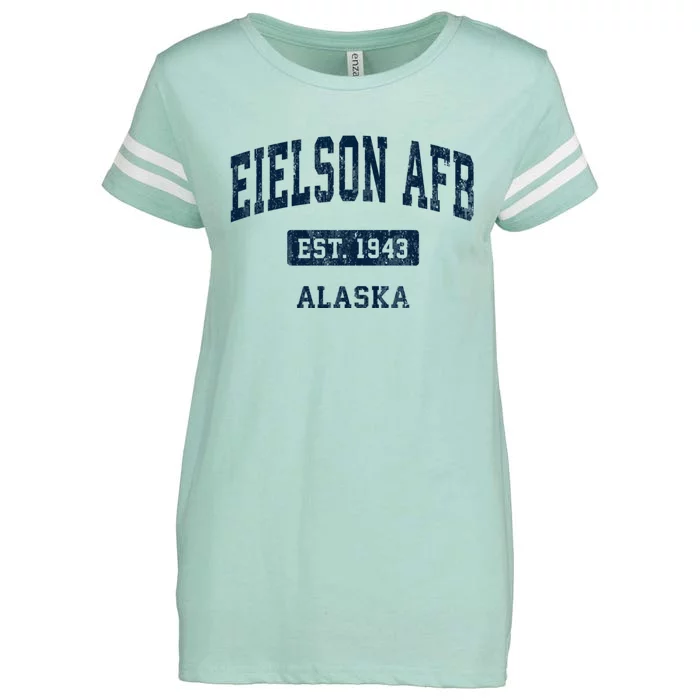 Eielson Afb Alaska Ak Vintage Sports Established Enza Ladies Jersey Football T-Shirt