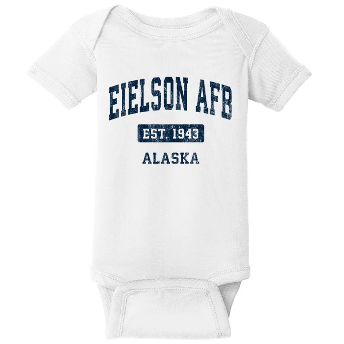 Eielson Afb Alaska Ak Vintage Sports Established Baby Bodysuit