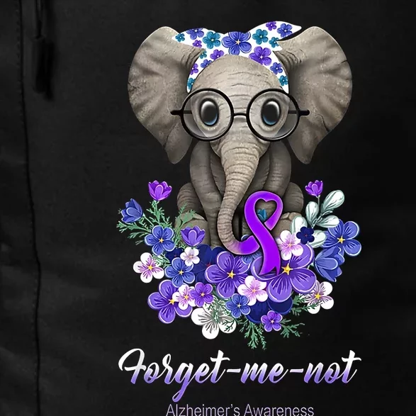 Elephant AlzheimerS Awareness Purple Ribbon Daily Commute Backpack