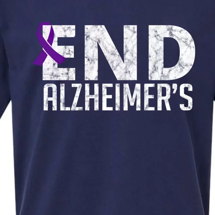 End Alzheimer's Awareness Month Gift Sueded Cloud Jersey T-Shirt