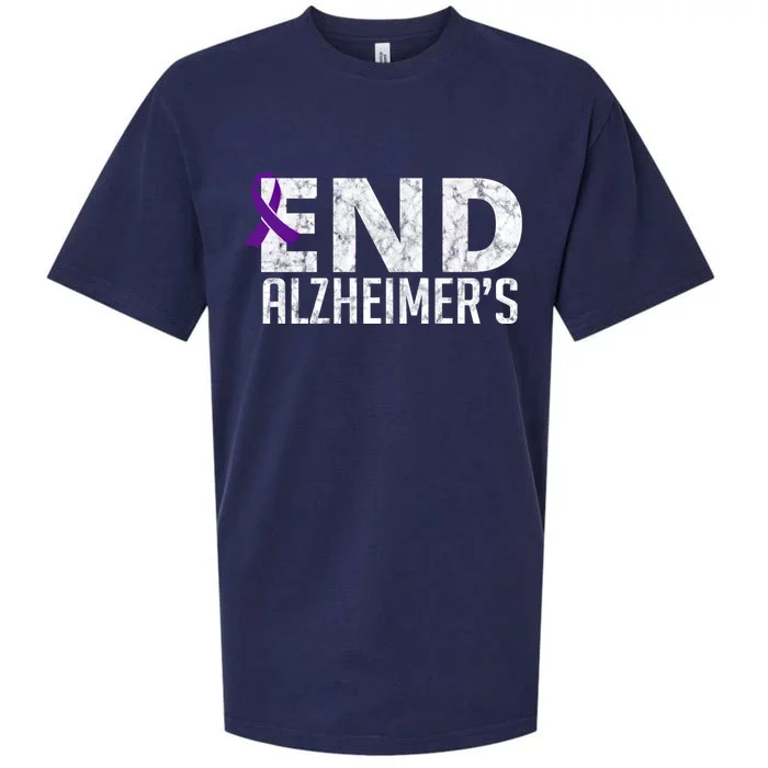 End Alzheimer's Awareness Month Gift Sueded Cloud Jersey T-Shirt