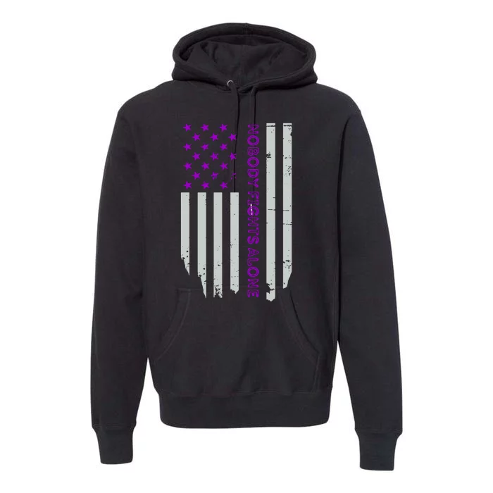 Epilepsy Awareness American Flag Epilepsy Gift Premium Hoodie