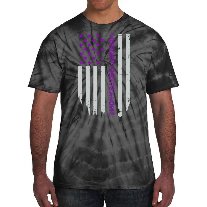 Epilepsy Awareness American Flag Epilepsy Gift Tie-Dye T-Shirt