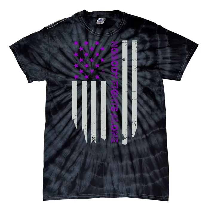 Epilepsy Awareness American Flag Epilepsy Gift Tie-Dye T-Shirt