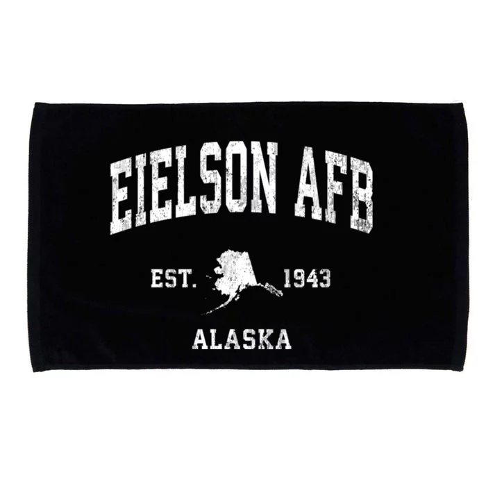 Eielson Afb Alaska Ak Vintage Athletic Sports Microfiber Hand Towel