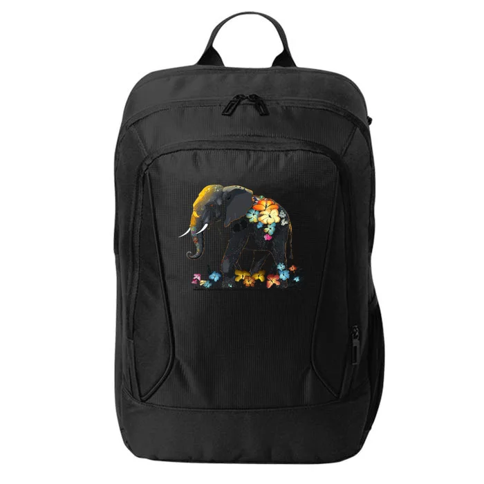 Elephant Animal Africa Art Flowers Elephant City Backpack