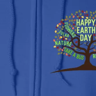 Environtal Awareness Animal Protection Nature Earth Day Gift Full Zip Hoodie