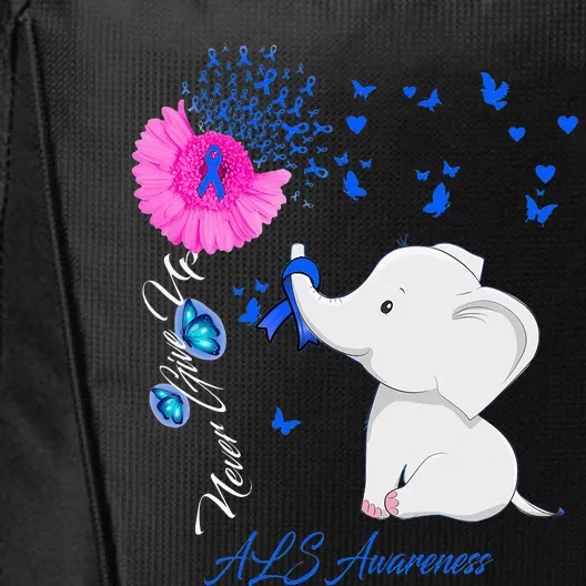 Elephant ALS Awareness - ALS Ribbon City Backpack