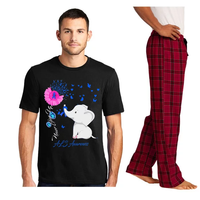 Elephant ALS Awareness - ALS Ribbon Pajama Set