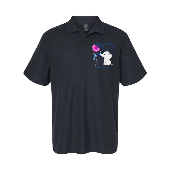 Elephant ALS Awareness - ALS Ribbon Softstyle Adult Sport Polo