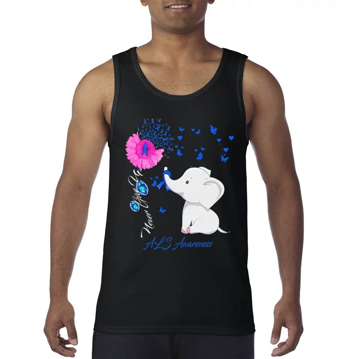 Elephant ALS Awareness - ALS Ribbon Tank Top