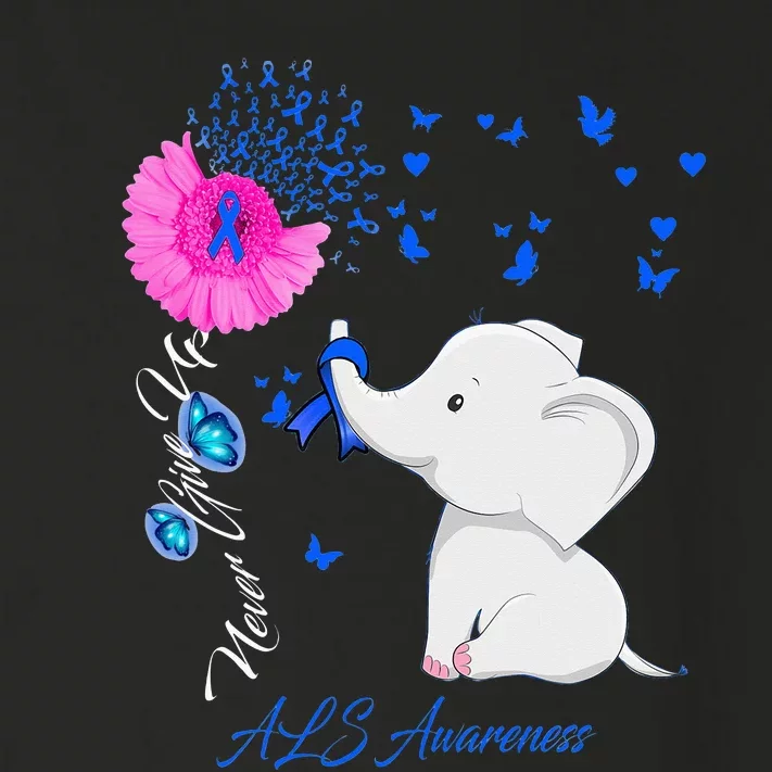 Elephant ALS Awareness - ALS Ribbon Toddler Long Sleeve Shirt