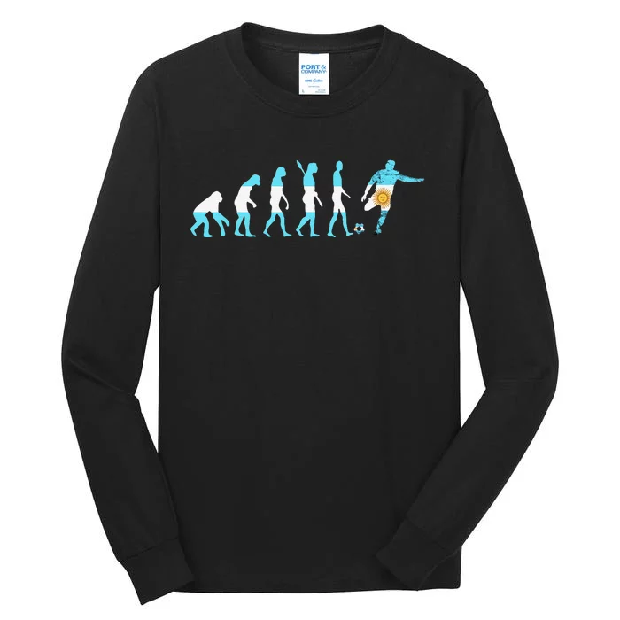 Evolution Argentina Argentinian Football Argentinian Roots Tall Long Sleeve T-Shirt