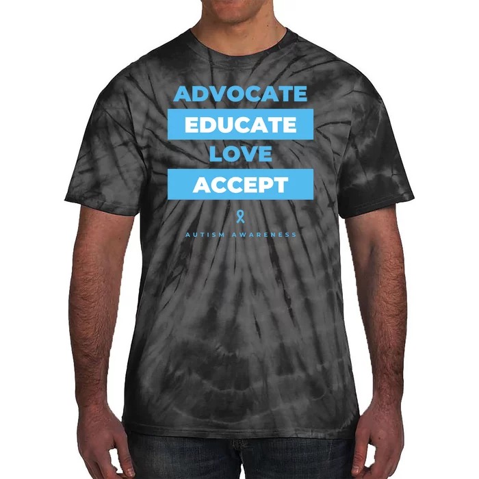 Educate Autism Awareness Tie-Dye T-Shirt