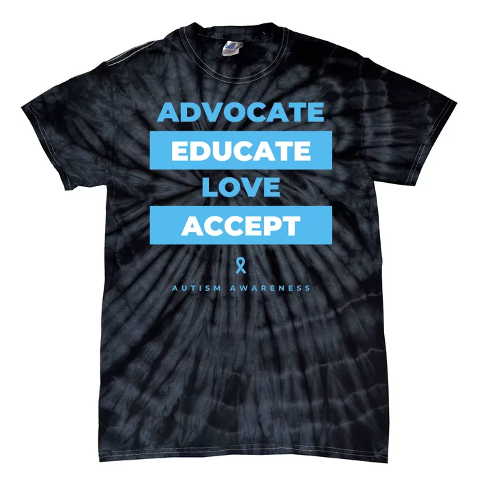 Educate Autism Awareness Tie-Dye T-Shirt