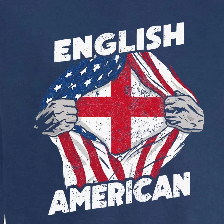 English And American Flag England Proud Garment-Dyed Sweatshirt