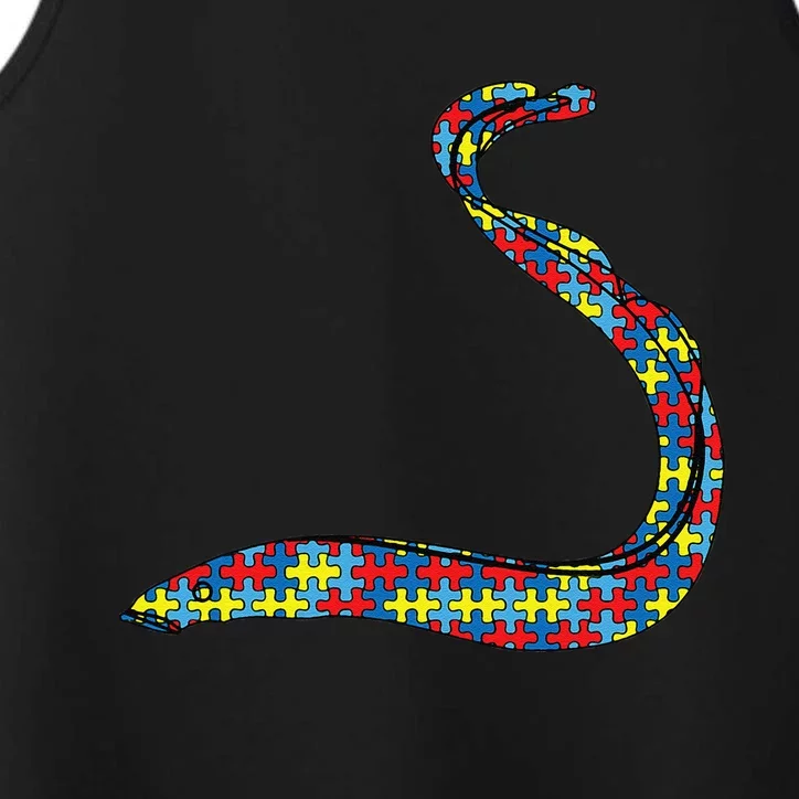 Eel Autism Awareness Carp Fish Puzzle Day Mom Gift Performance Tank